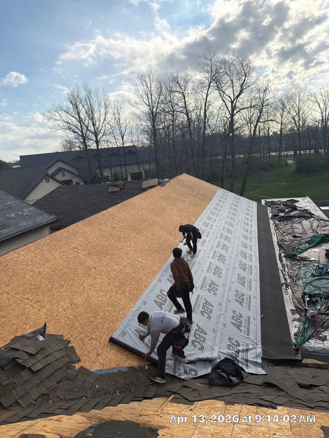 Commercial roof inspection documented in Pittsboro