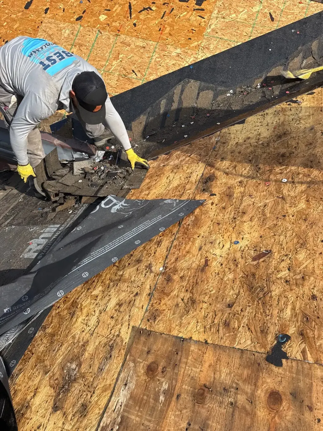 Tarping and dry-in on a Pittsboro commercial roof